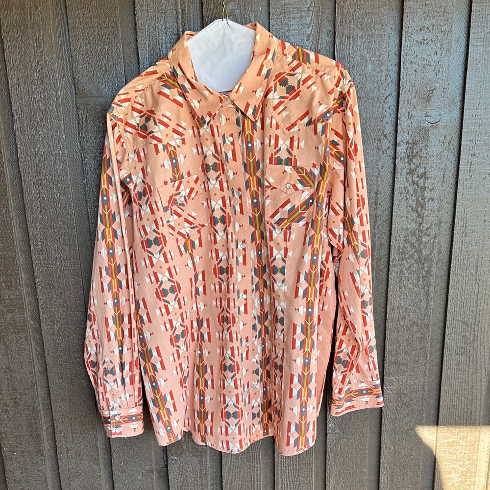 Patterned Button Down Shirt - Multicolor - image 1